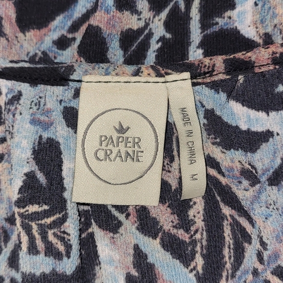 M | Paper Crane | Ruffle Cold Shoulder Tank Top - Picture 4 of 5